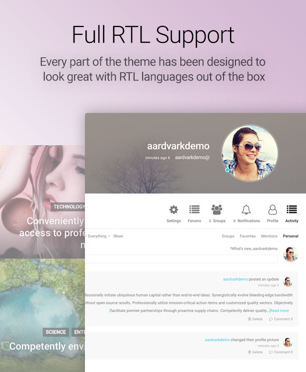 Aardvark – Community, Membership, BuddyPress Theme