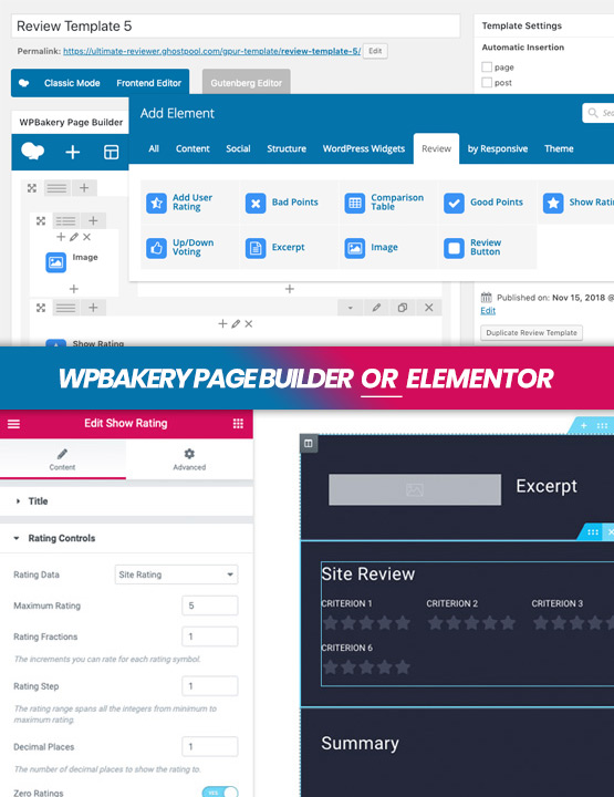 WPBakery Page Builder and Elementor